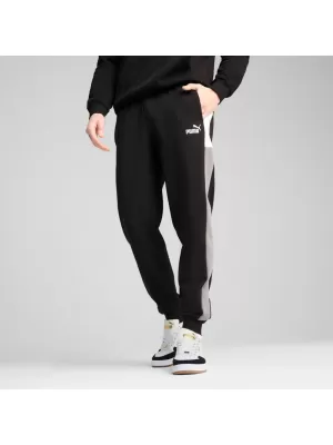 Мъжки спортен панталон PUMA ESS BLOCK SWEATPANTS FL CL 684688-01 ЧЕРЕН