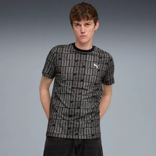  Мъжка тениска PUMA ESS LOGO LAB AOP TEE 688185-01 ЧЕРЕН 