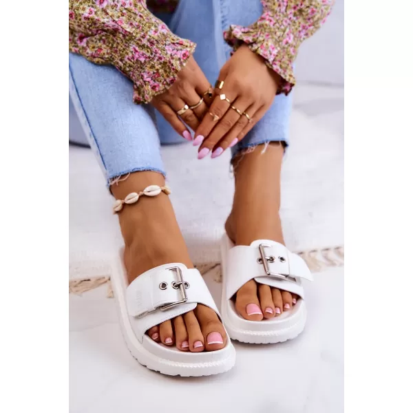  Модни дамски чехли BIG STAR JJ274A309 WHITE Big Star Shoes 