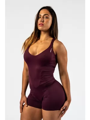 Оформящ фитнес гащеризон STRONG BEAUTY 427 ТЪМНО ЧЕРВЕН Nebbia