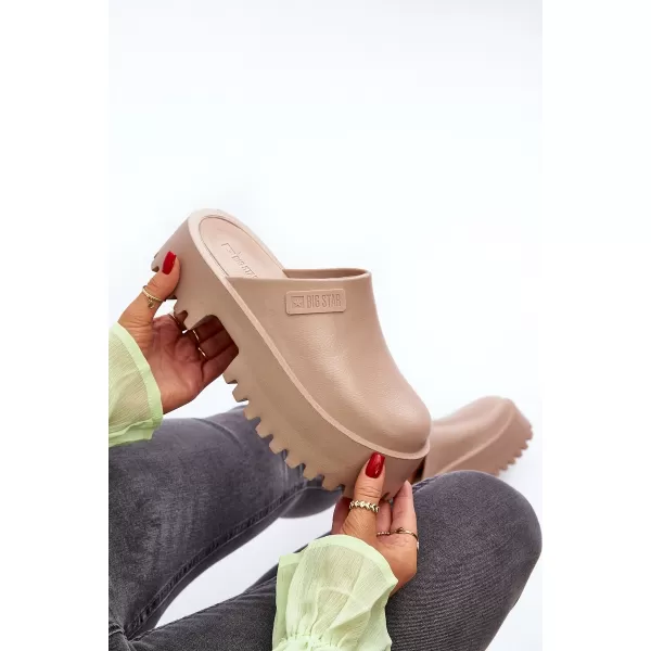  Дамски чехли BIG STAR NN274016 BEIGE Big Star Shoes 